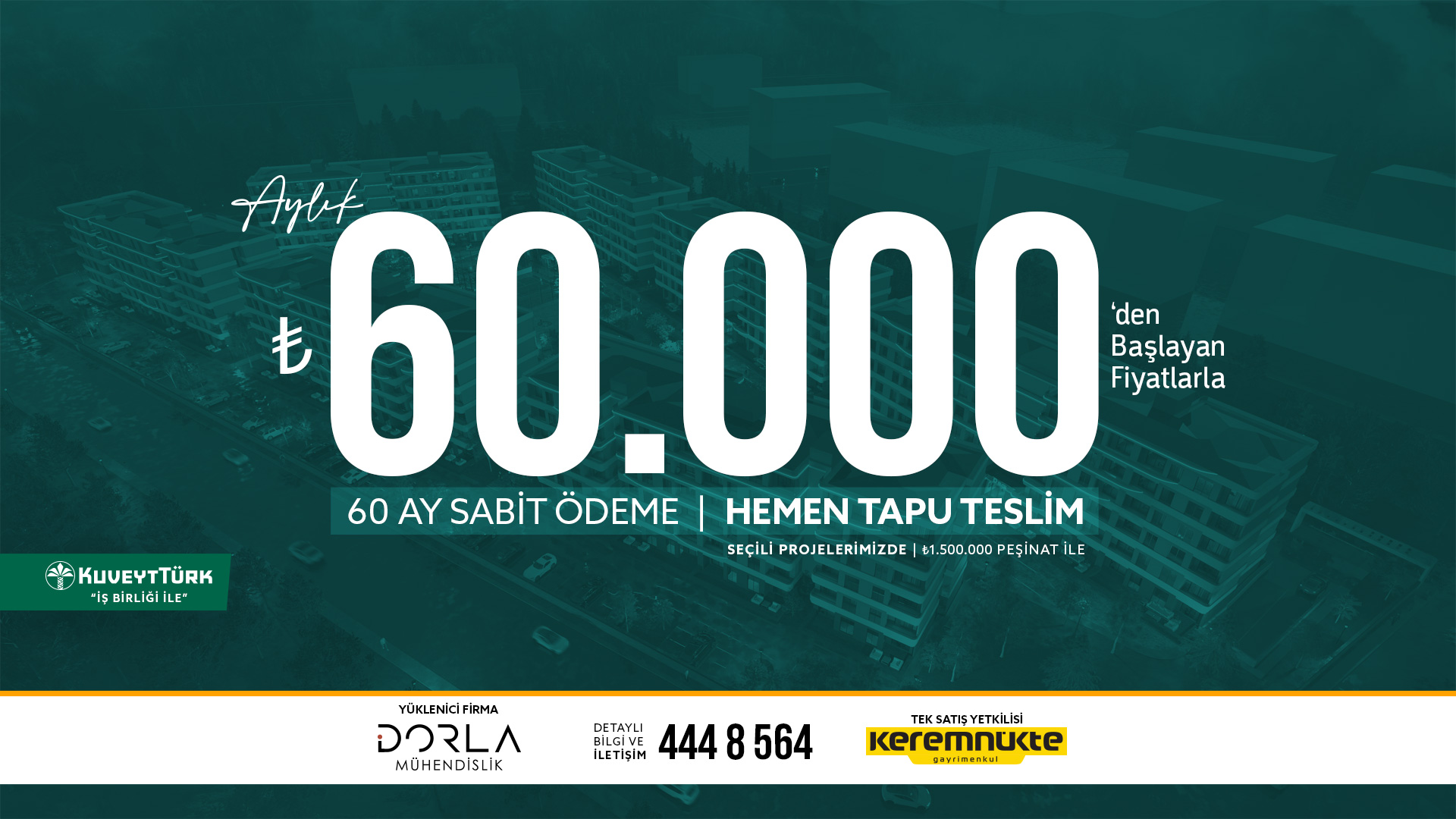Aylık 60.000 TL’den Başlayan Ödeme Seçenekleriyle Yeni Bir Yaşam